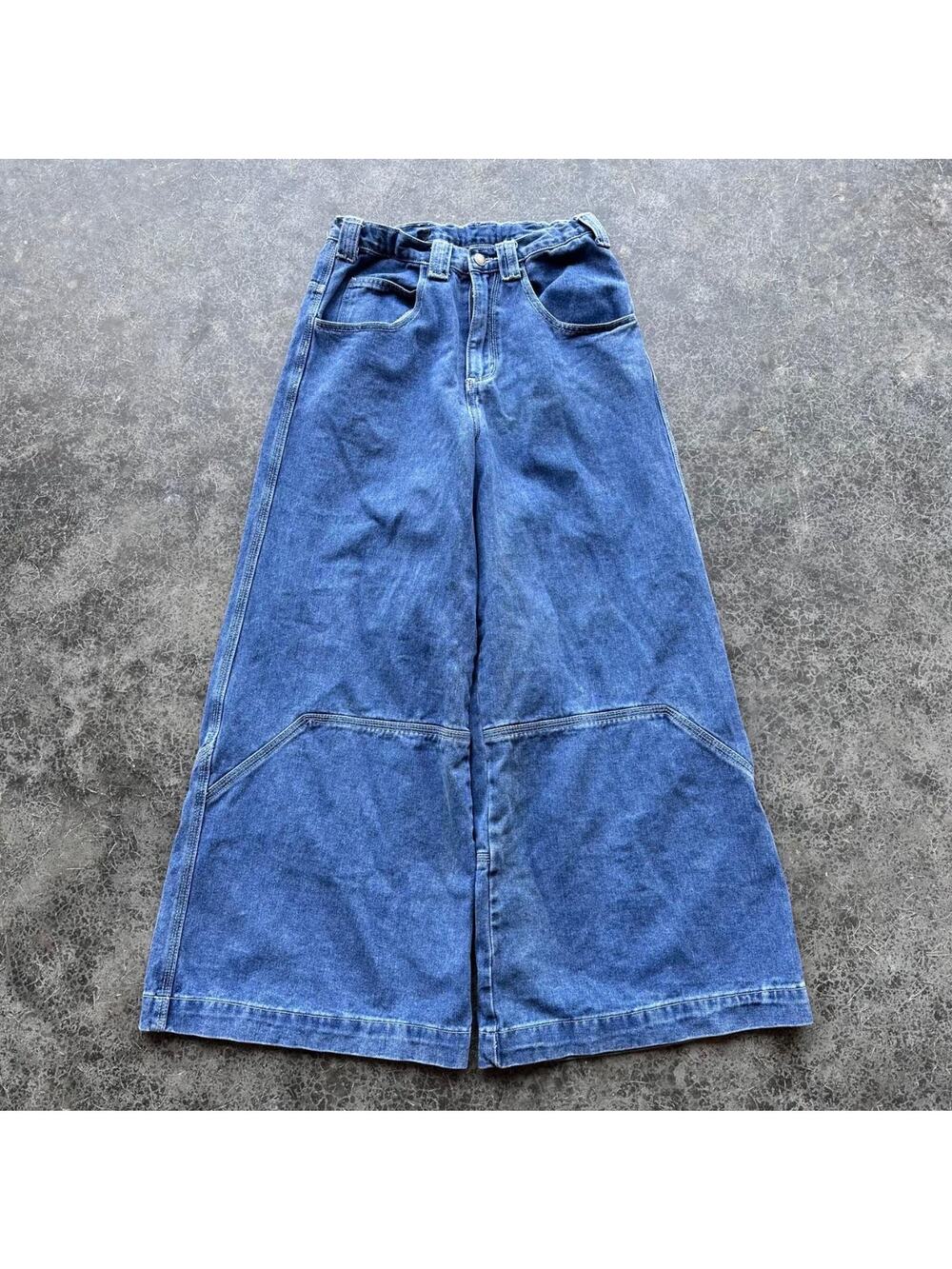 Y2K 2000s style John Galt Rave Wide Leg Jnco knit kik wear Style Jeans 26''